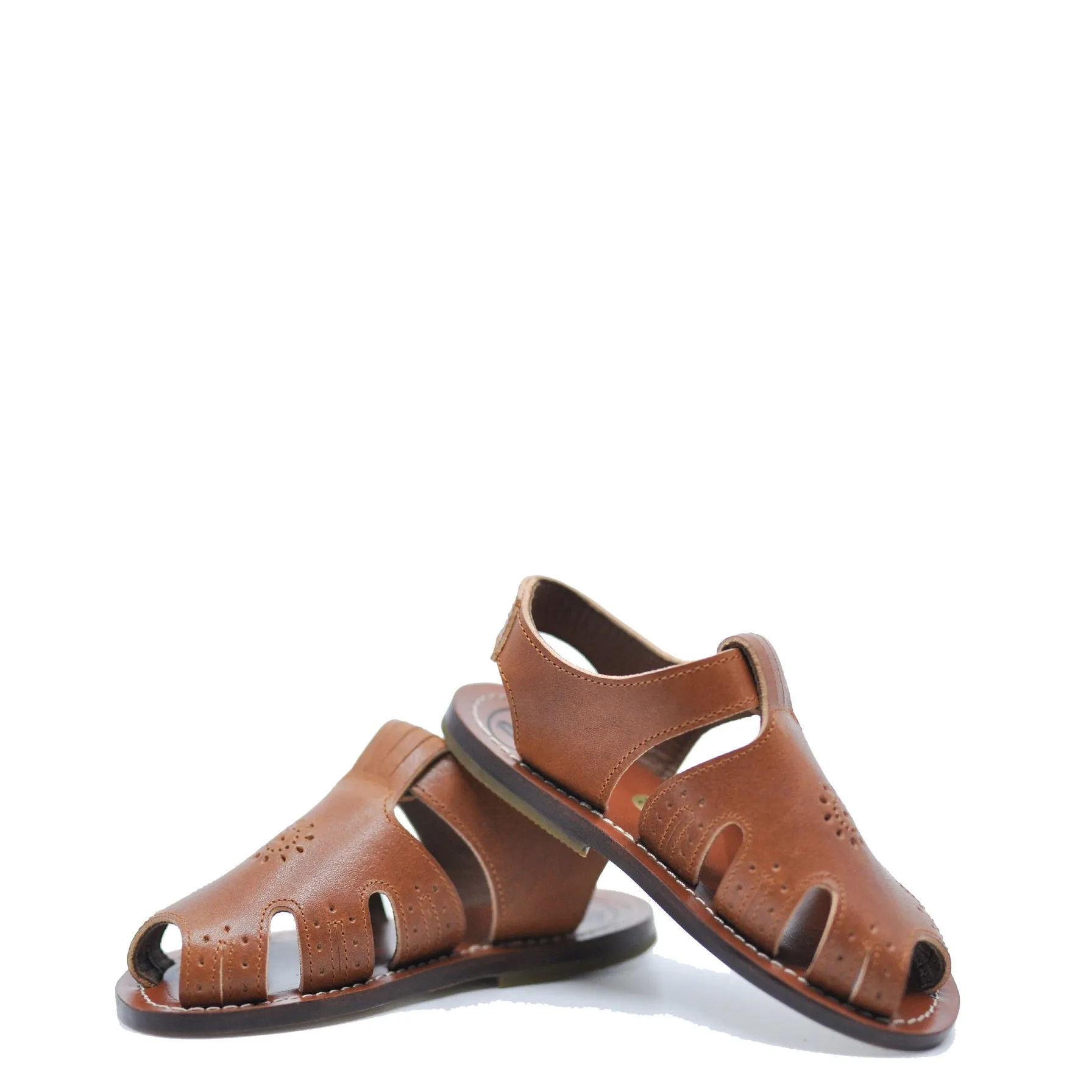 Pepe Vintage Brown Velcro Baby Sandal