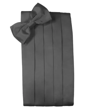 Pewter Luxury Kids Satin Cummerbund