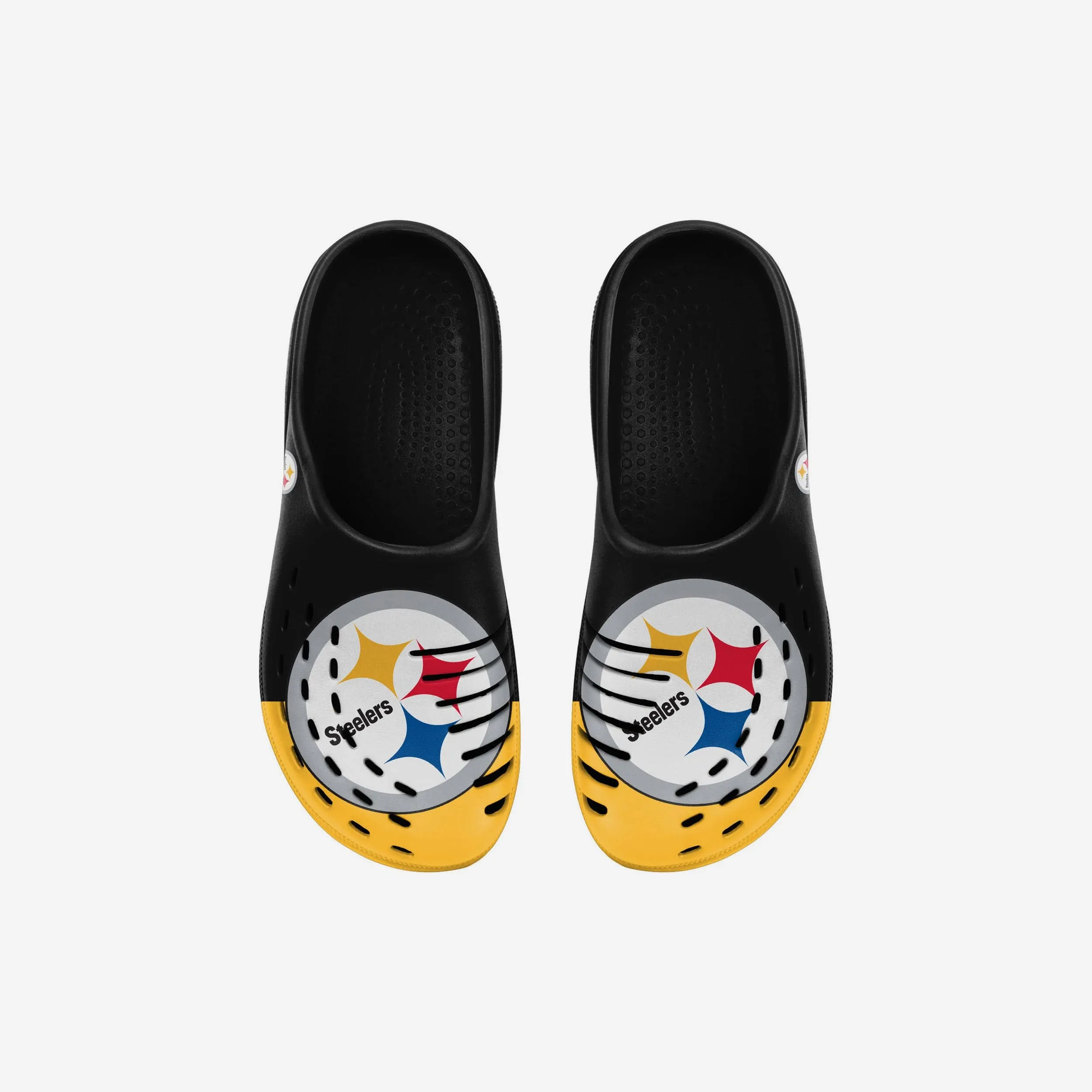 Pittsburgh Steelers Youth Colorblock Big Logo Clog