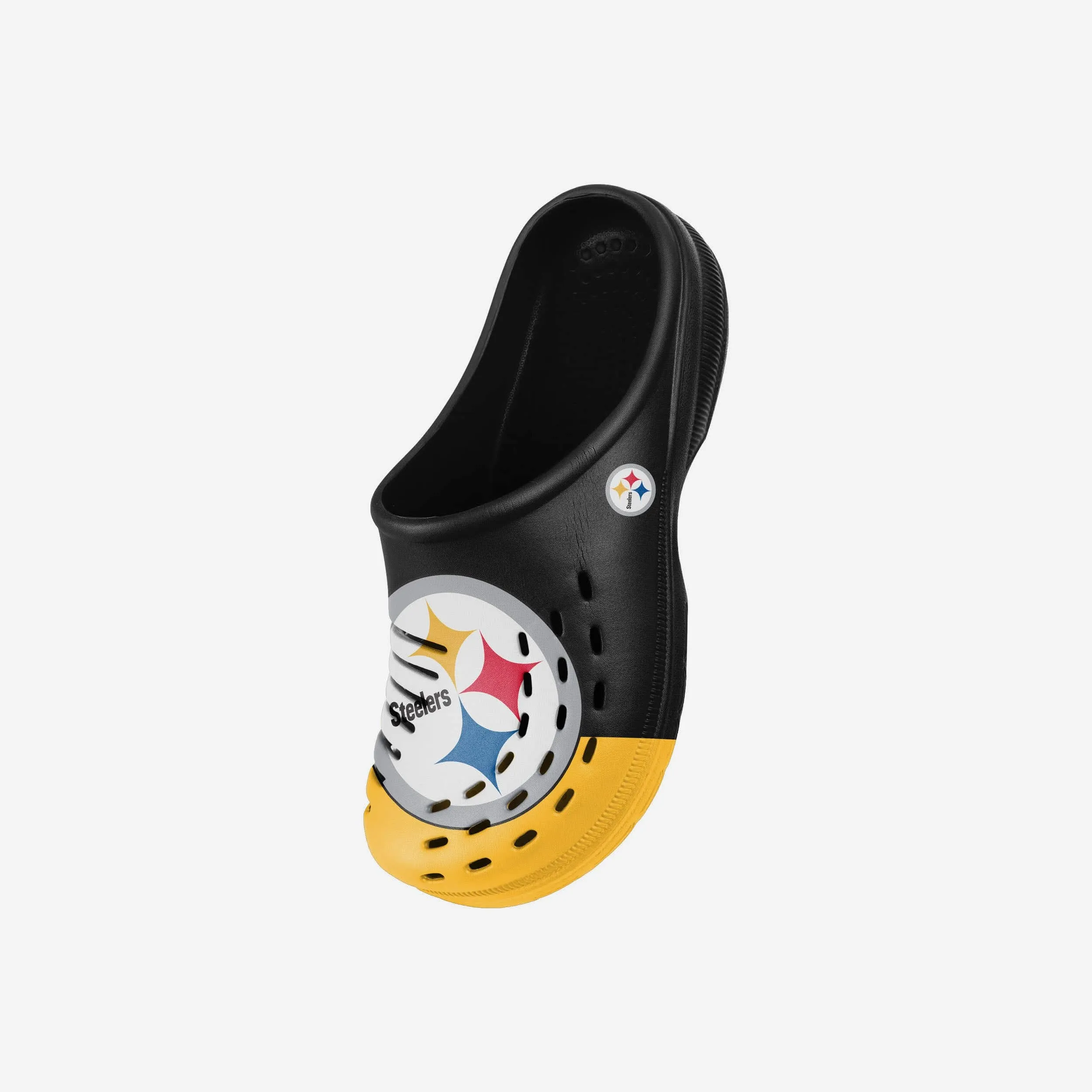 Pittsburgh Steelers Youth Colorblock Big Logo Clog