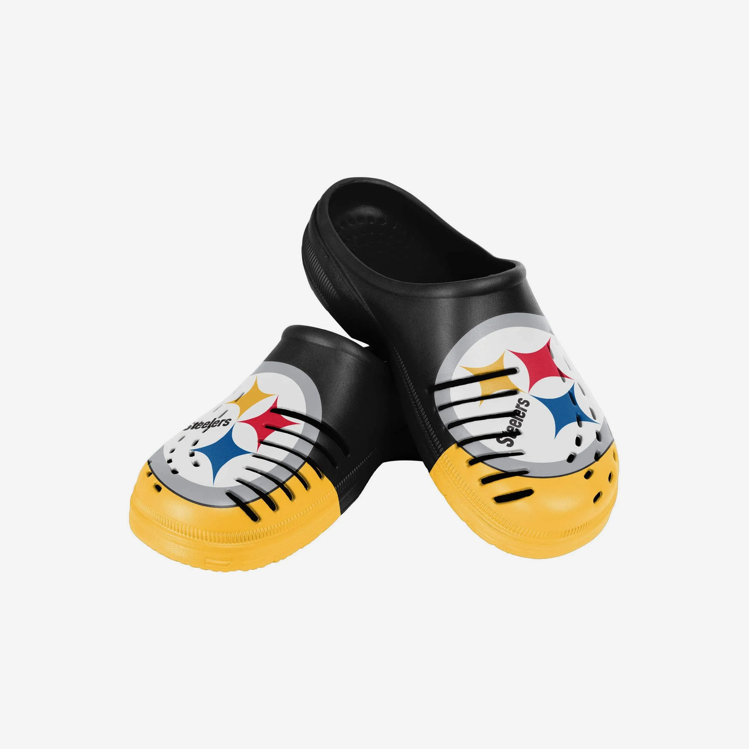 Pittsburgh Steelers Youth Colorblock Big Logo Clog