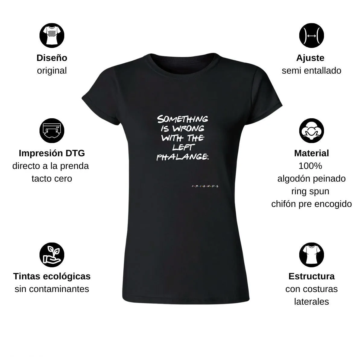 Playera Mujer Friends Frases Rachel 000237N