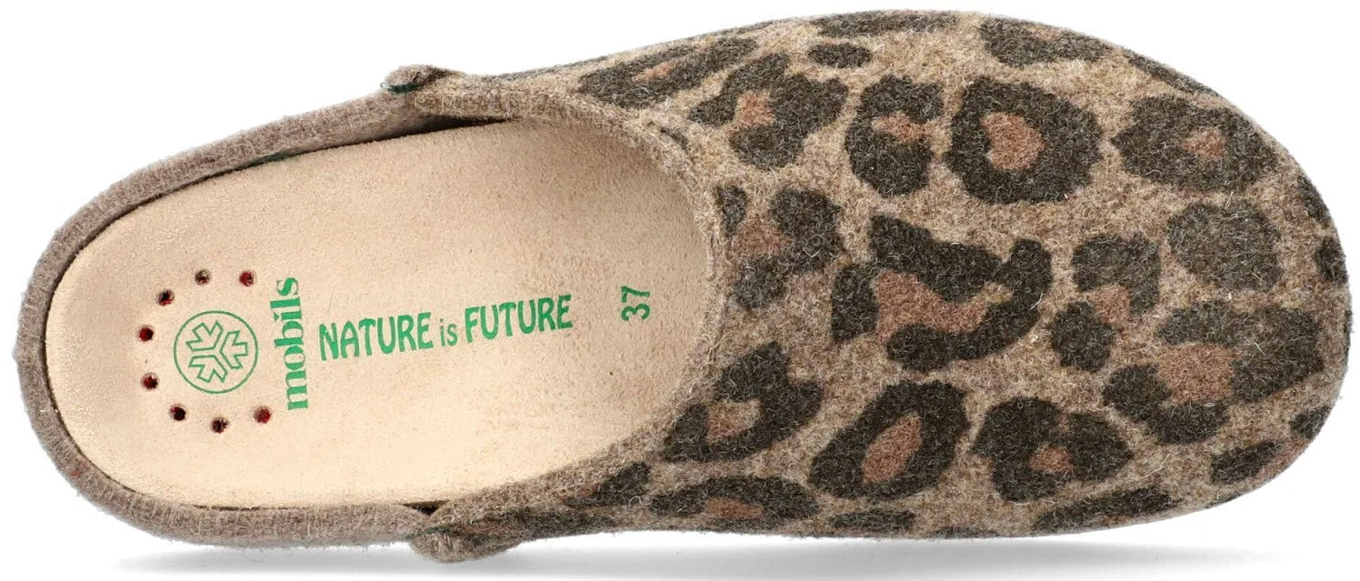 'POLLI' women's home slipper - Brown mix