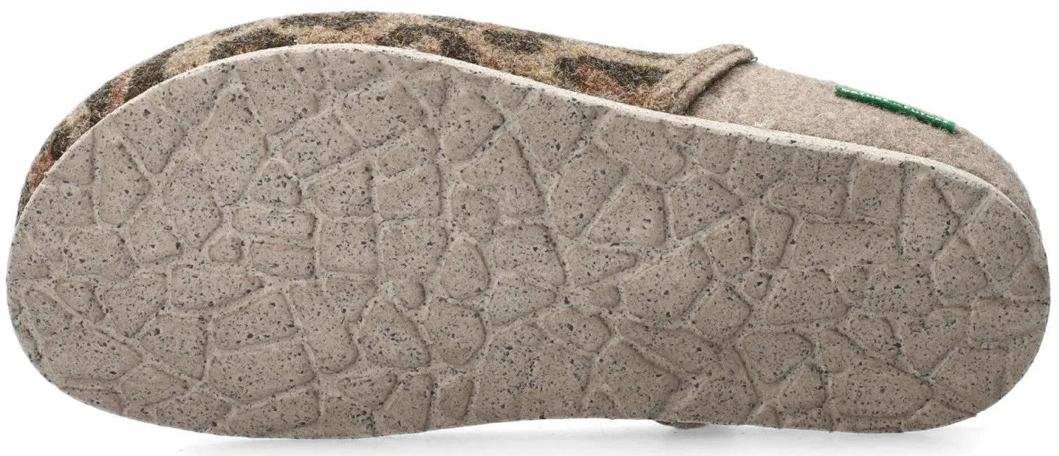 'POLLI' women's home slipper - Brown mix