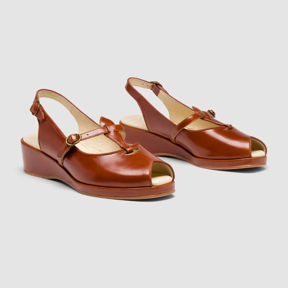 PRE-ORDER Betty Vintage Sandals (Walnut)