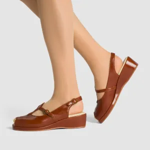 PRE-ORDER Betty Vintage Sandals (Walnut)