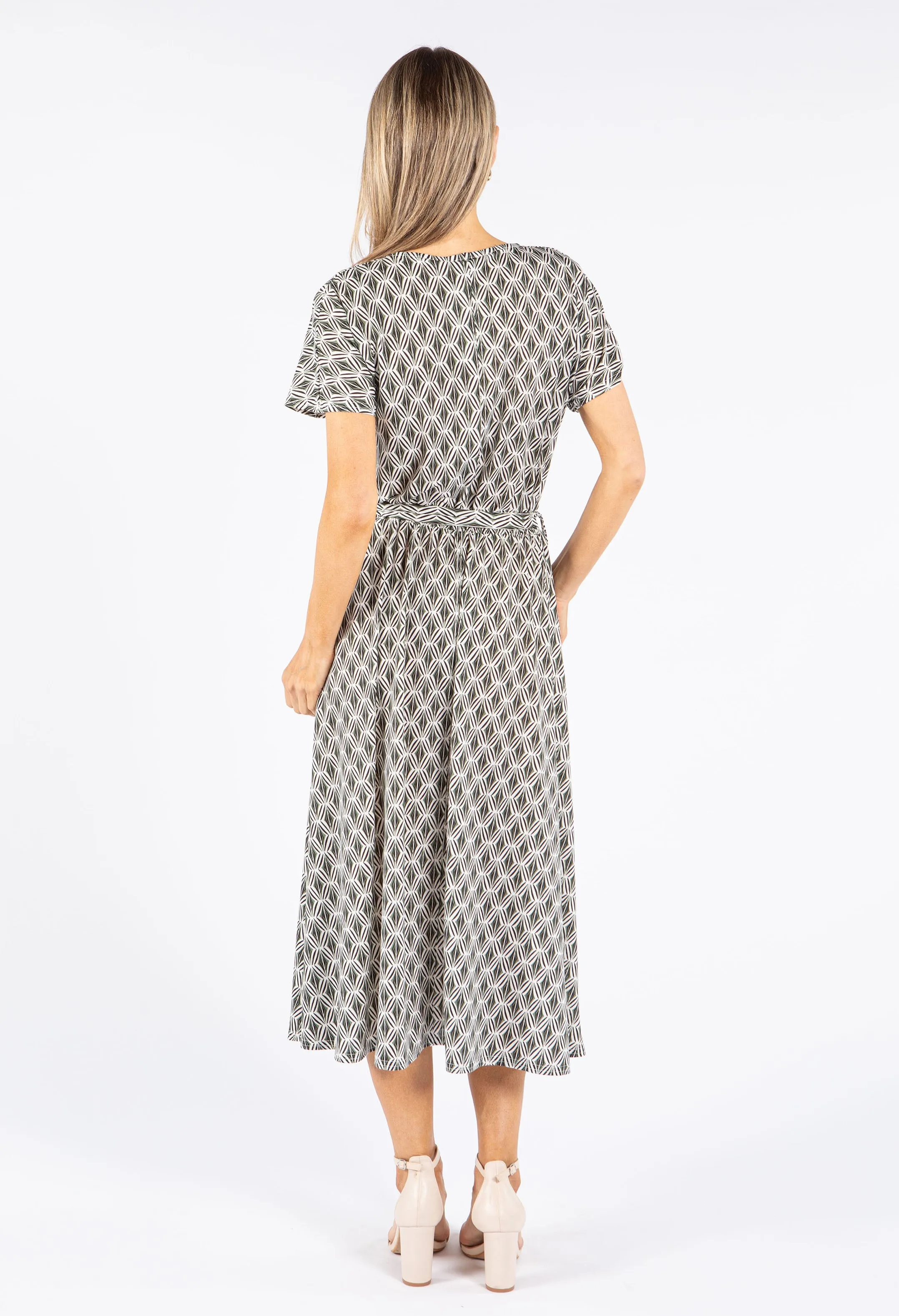 Printed Buttoned Down Dress
