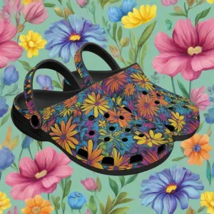Psychedelic Flowers Rok-Clogs
