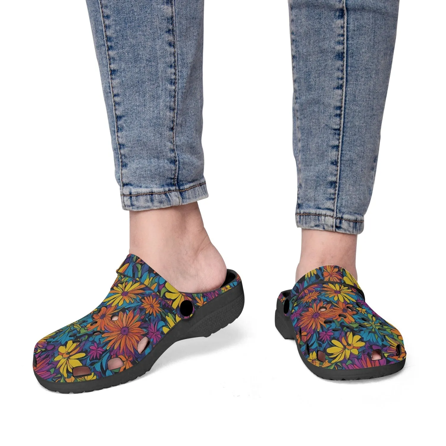 Psychedelic Flowers Rok-Clogs