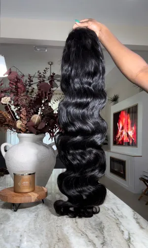 "13x6 HD LUXURY BODY LACE FRONTAL WIGS, NATURAL BLACK"