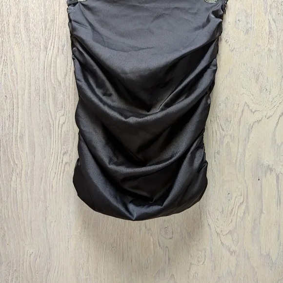 Revolve Generation Love Black Mika Black Satin Skirt size 0