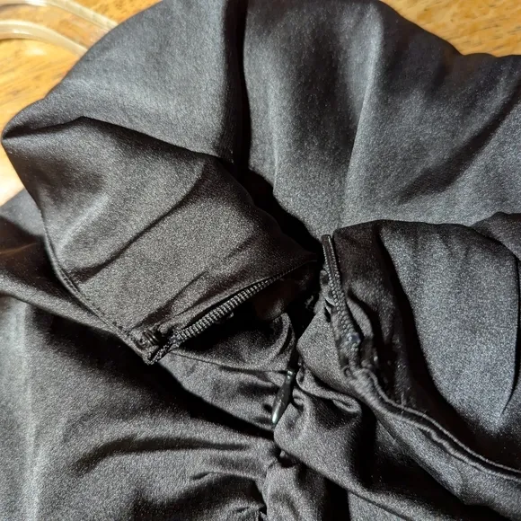 Revolve Generation Love Black Mika Black Satin Skirt size 0