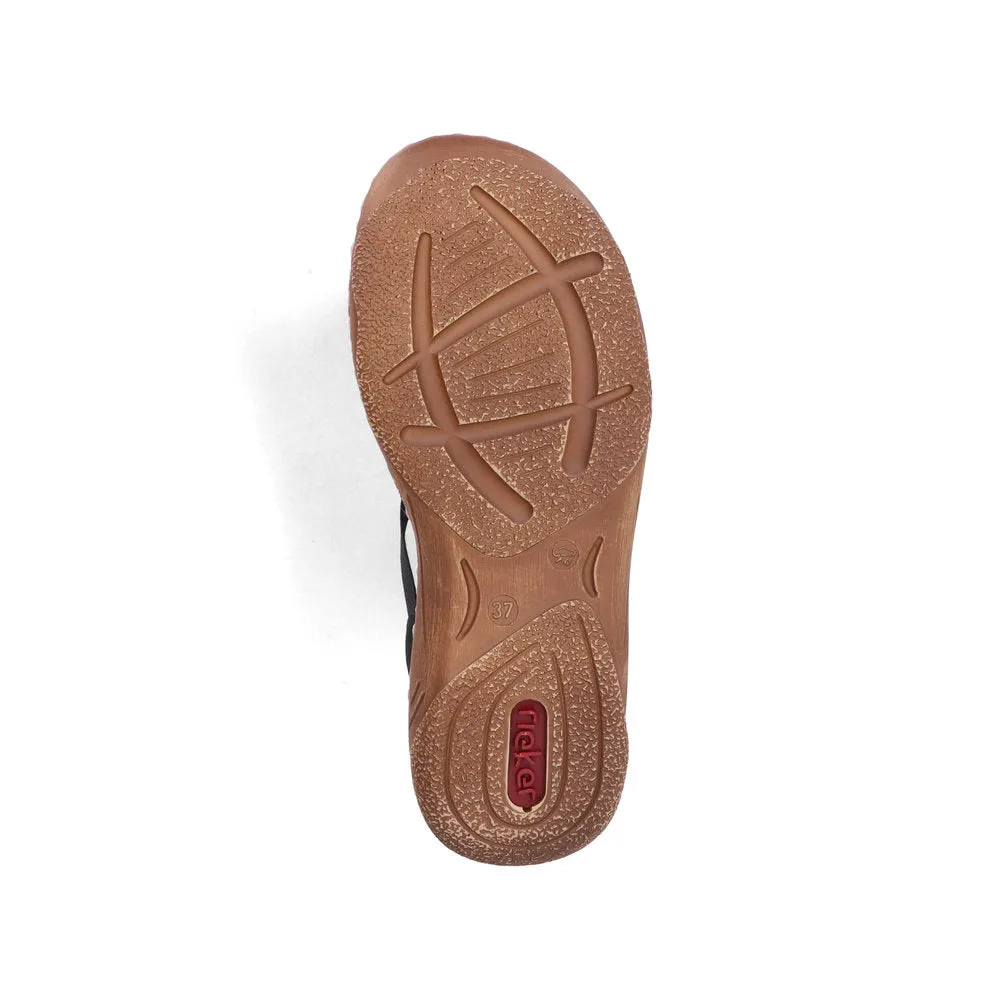Rieker Low Elasticated Sandal Black