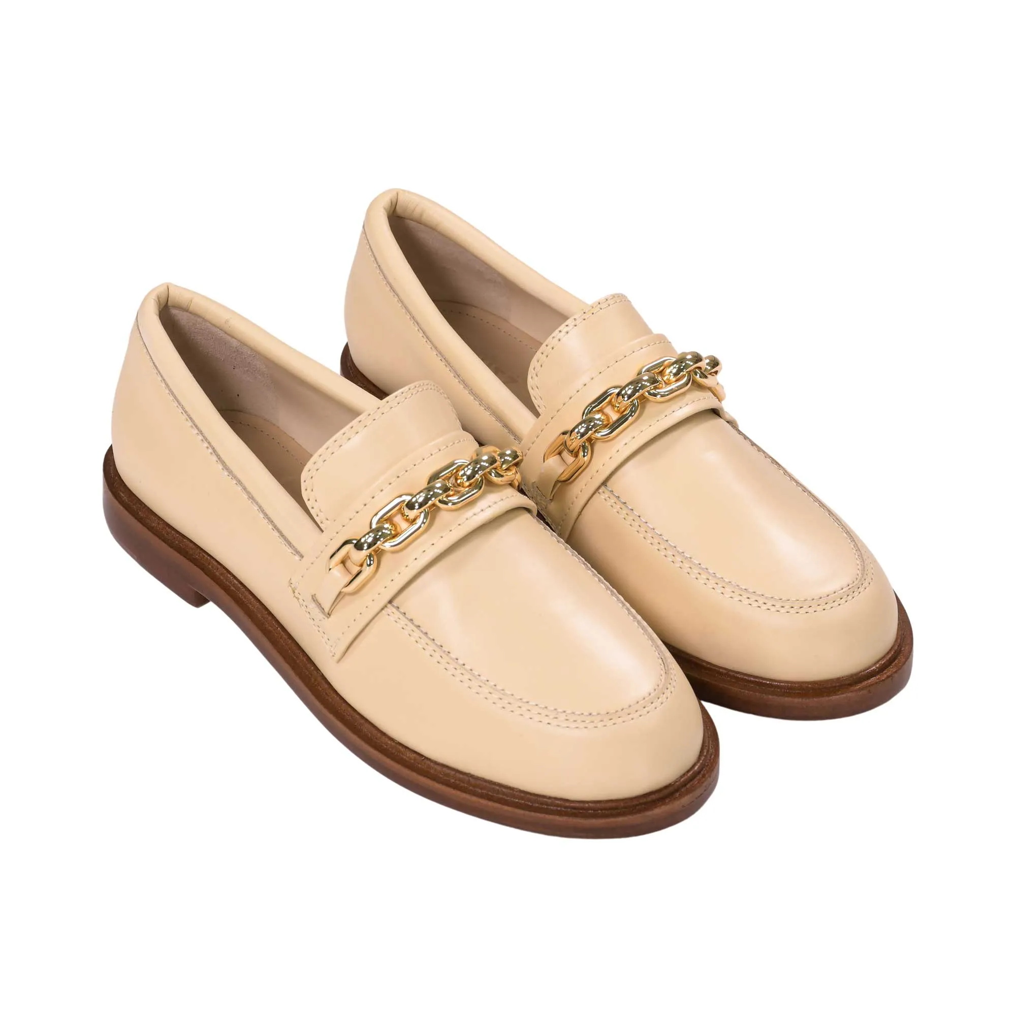 Schutz Women's Egg Shell Moccasin
