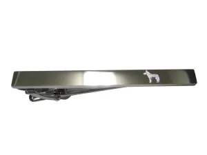 Silver Toned Etched Sleek Donkey Tie Clip