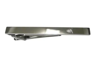 Silver Toned Etched Sleek Hermit Crab Tie Clip