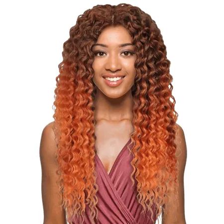 Sleek Noble Gold 100% Premium Synthetic Hair 1 Pack with Lace Closure Big Water Weave