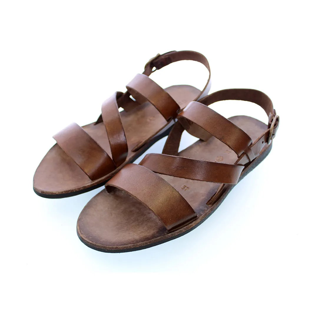 STRIPS MAHOGANY SANDALS