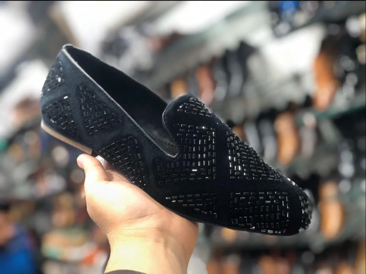 Stylish Studded Moccasins Men's Fashion Wedding Revert High Quality Slip On Flat Loafer-JonasParamount