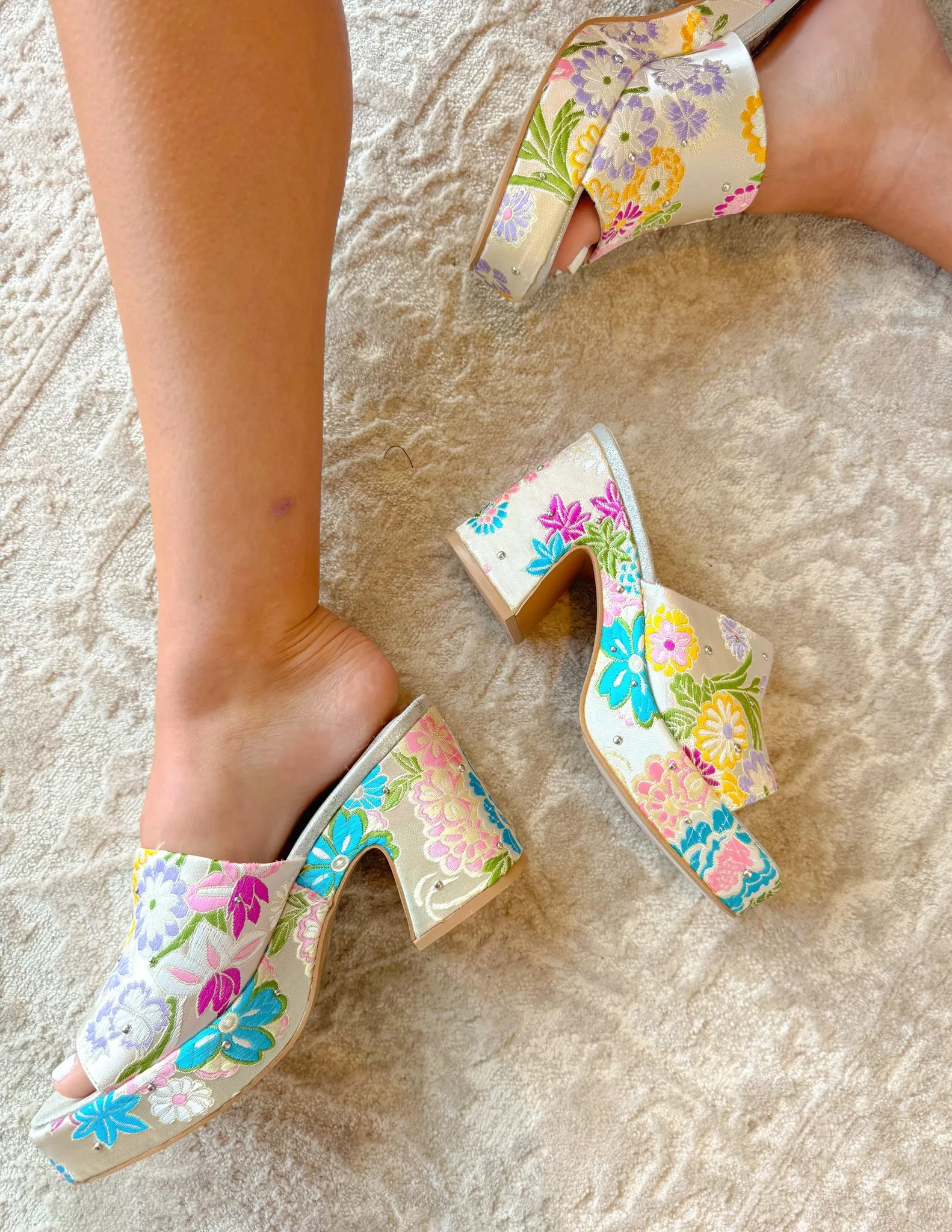 Summer Floral Wedge Sandal