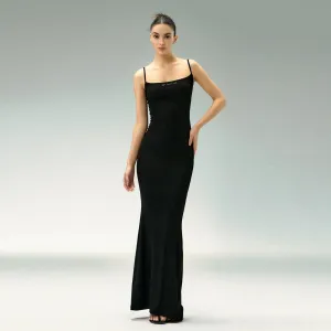 Thin Straps Sleek Bodycon Midi Dress
