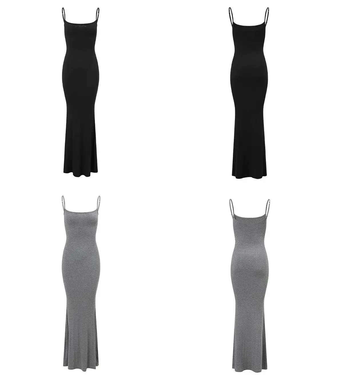 Thin Straps Sleek Bodycon Midi Dress