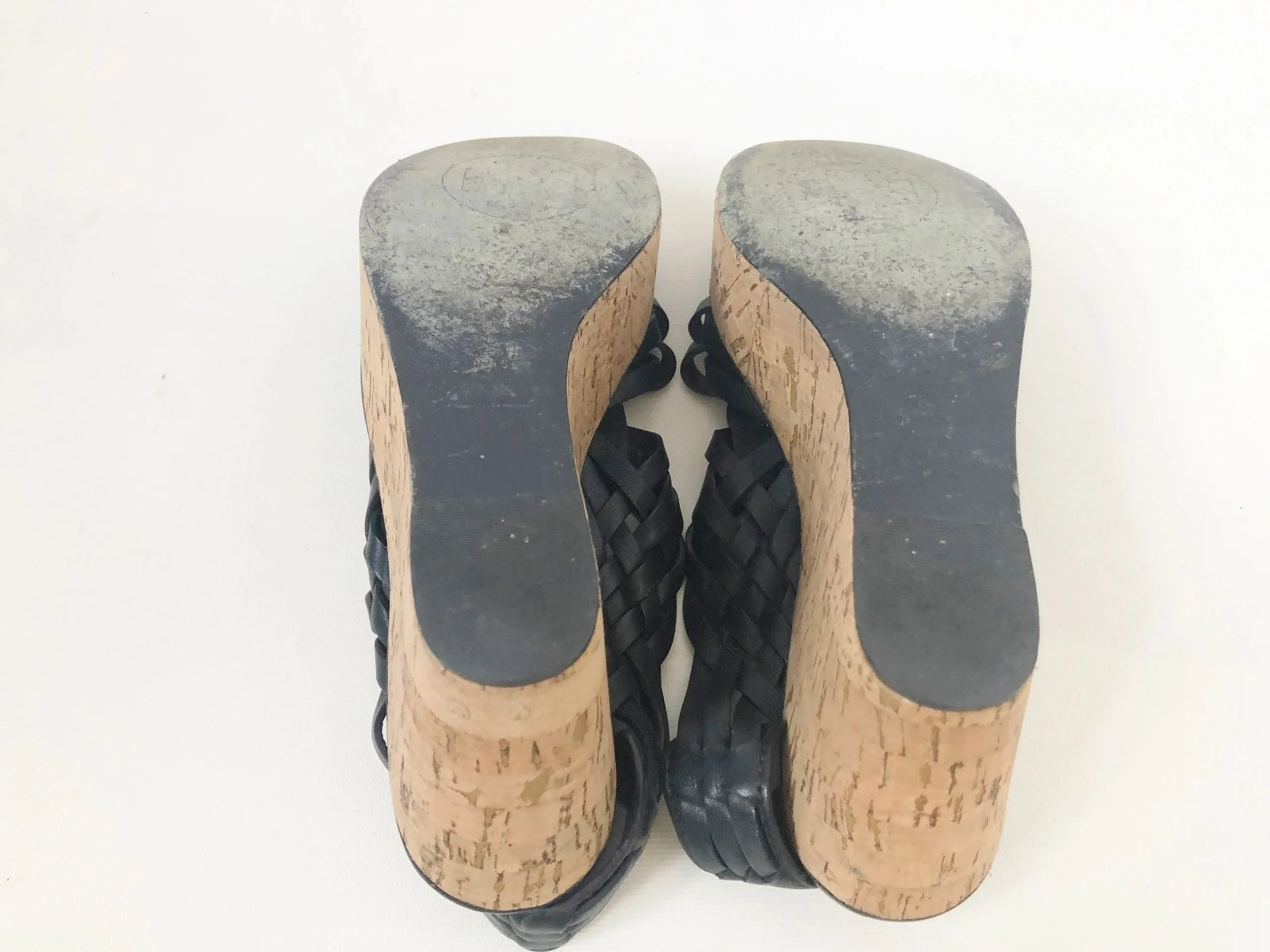 Tory Burch Cork Heel Wedge Sandal Size 8