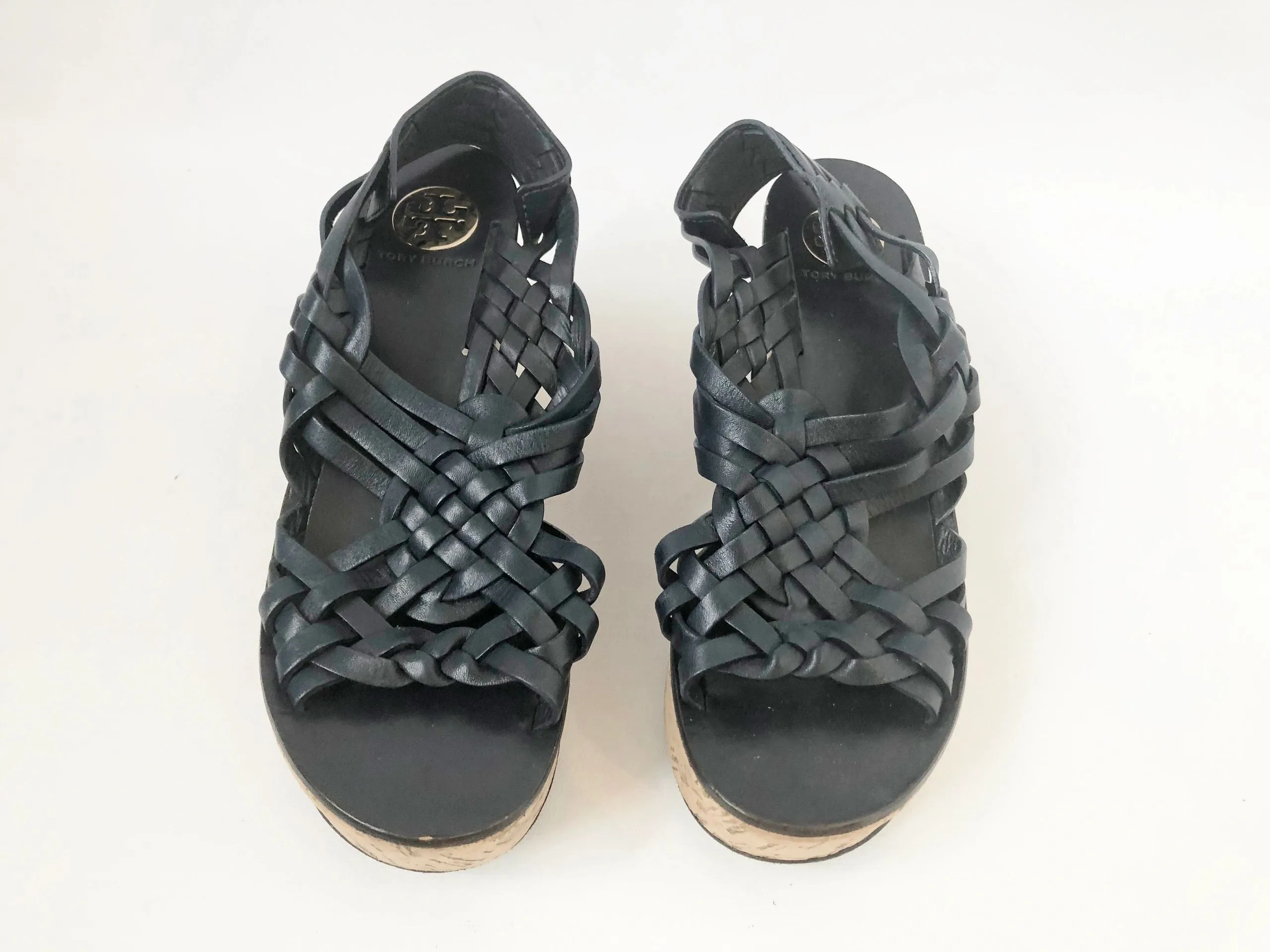 Tory Burch Cork Heel Wedge Sandal Size 8