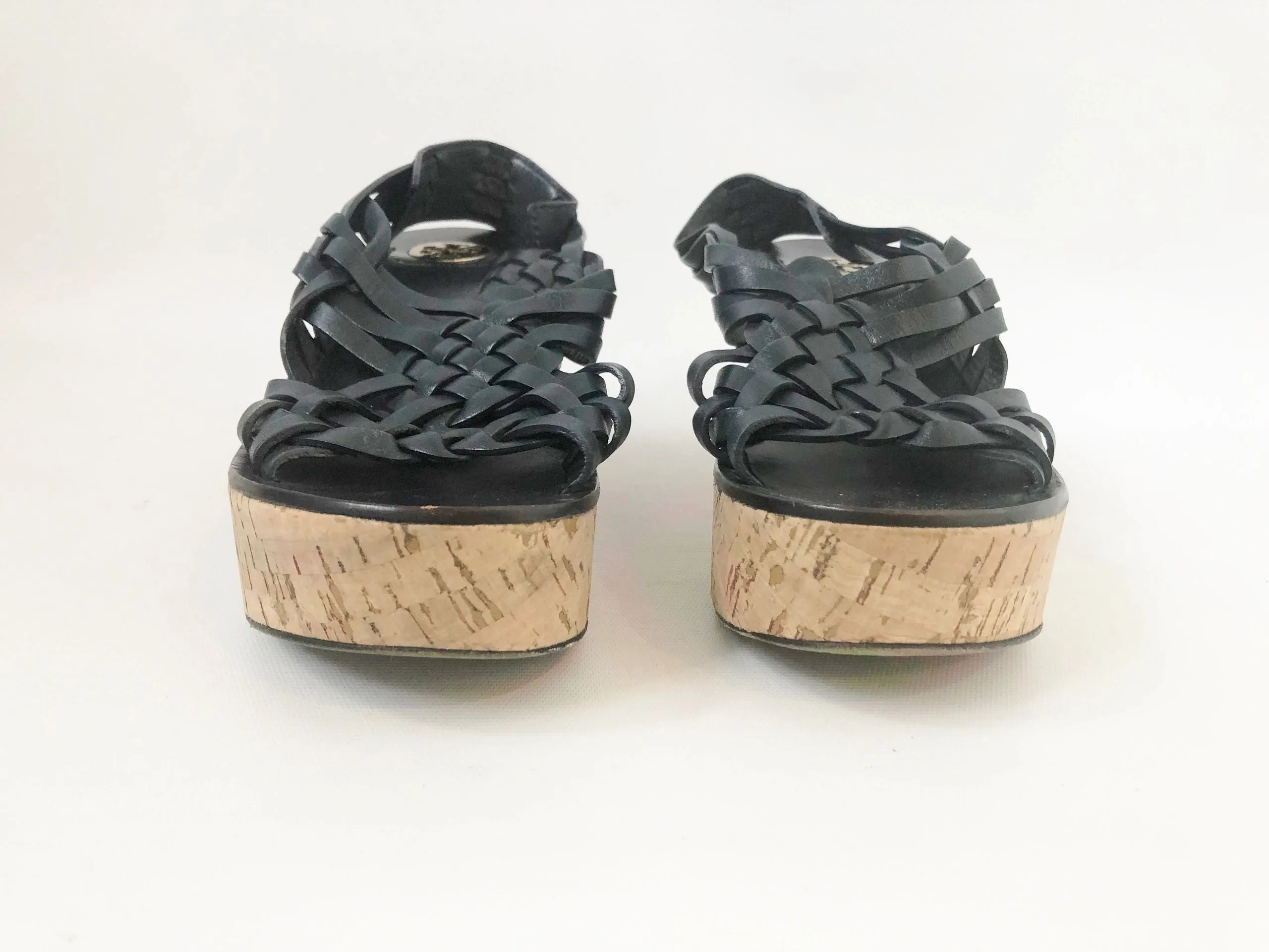 Tory Burch Cork Heel Wedge Sandal Size 8