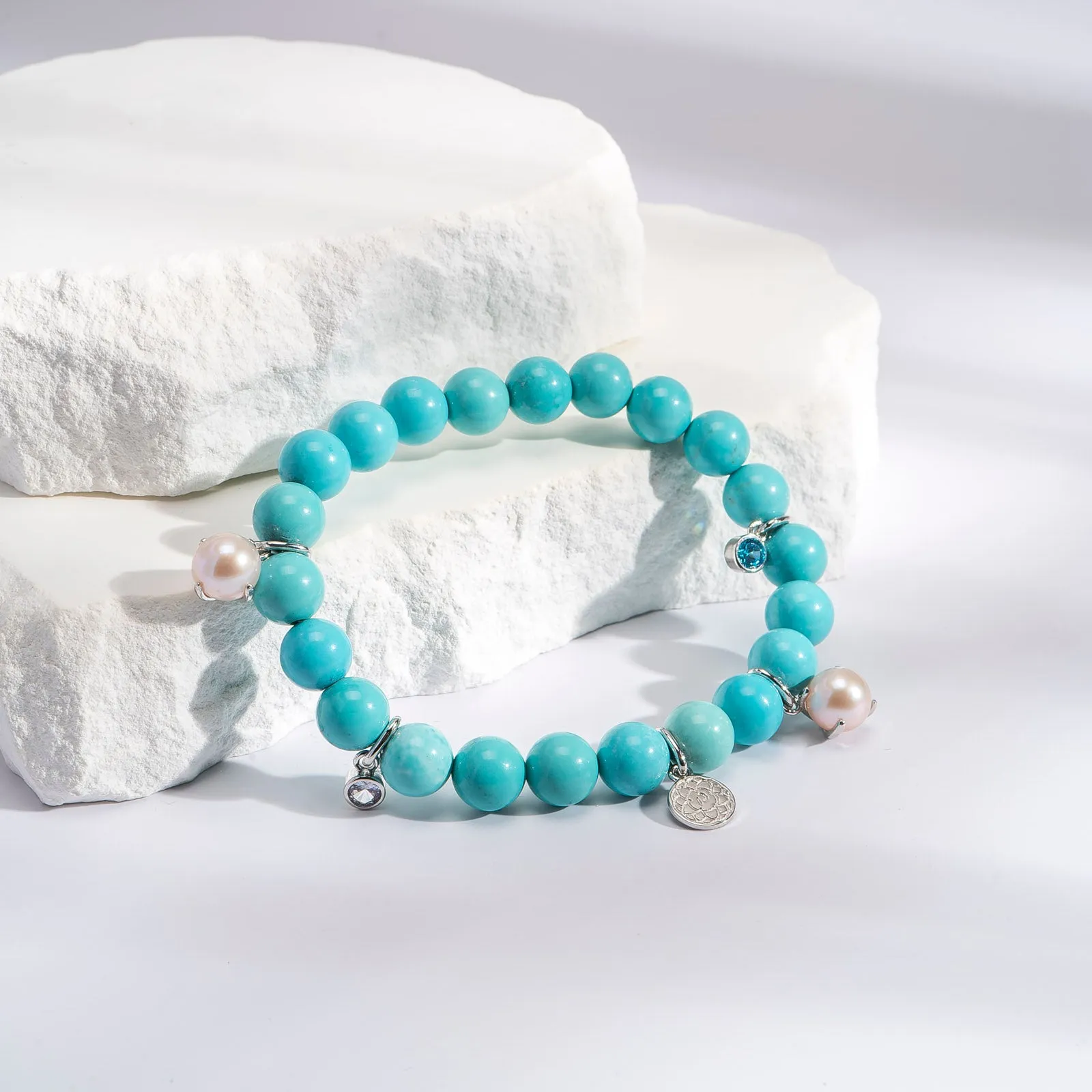 TURQUOISE GEMS STRETCH BRACELET