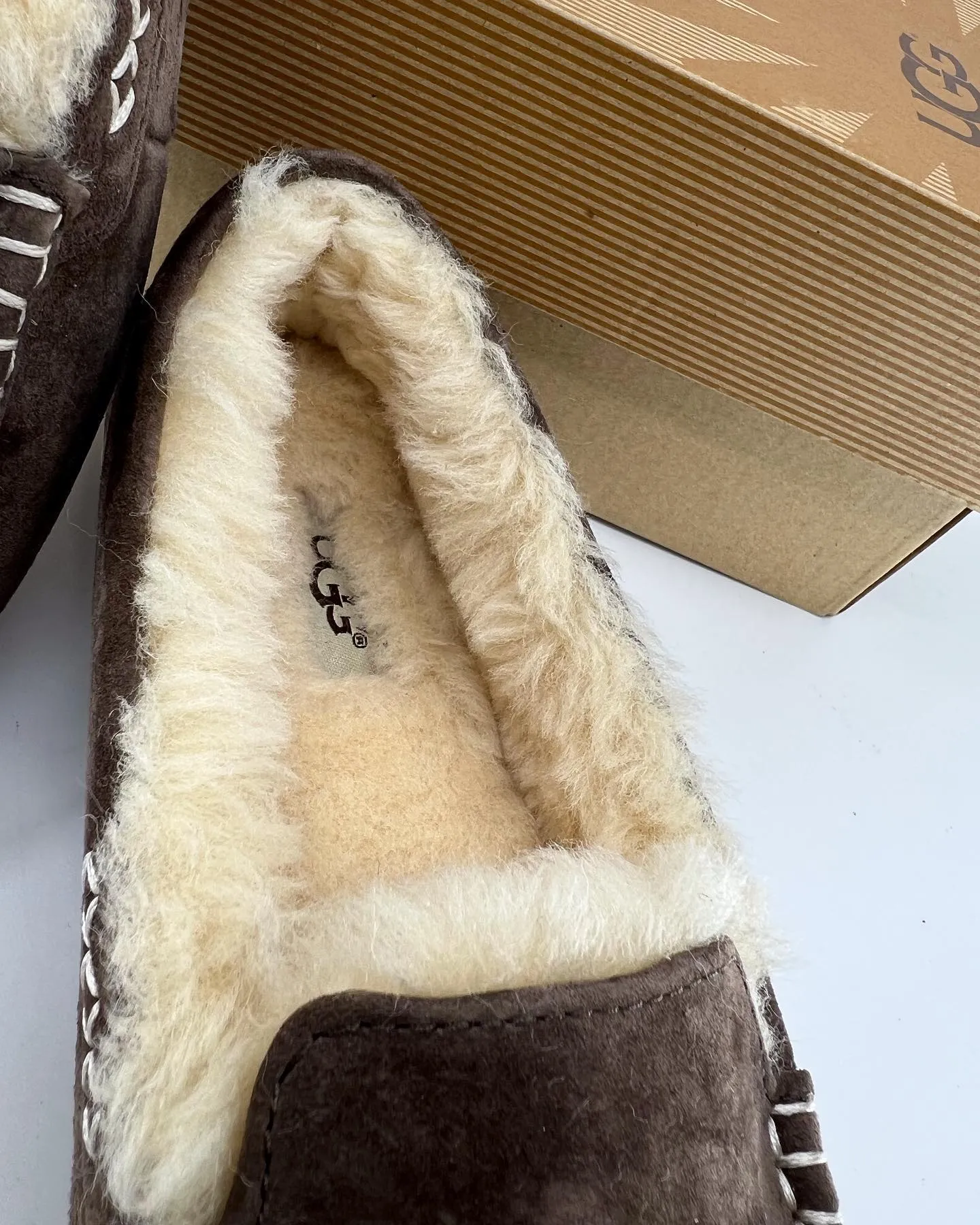 UGG ANSLEY SLIP-ON MOCCASIN SHOES