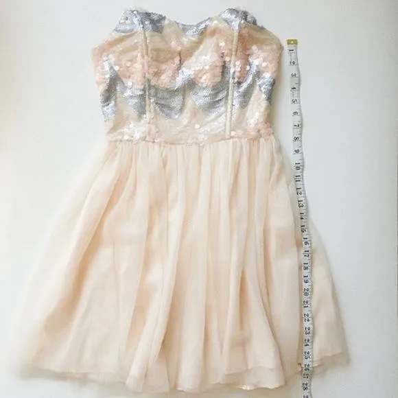 Valerie Tolosa Sweet Pea Sequin Carnation Sweetheart Neckline Princess Dress