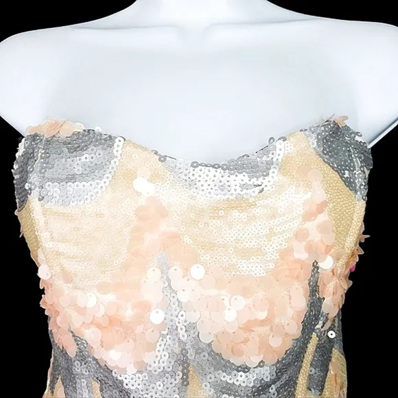 Valerie Tolosa Sweet Pea Sequin Carnation Sweetheart Neckline Princess Dress