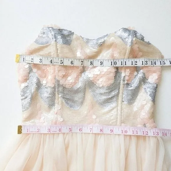 Valerie Tolosa Sweet Pea Sequin Carnation Sweetheart Neckline Princess Dress