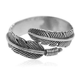 vintage Indian feather ring unisex  adjustable size bohemian