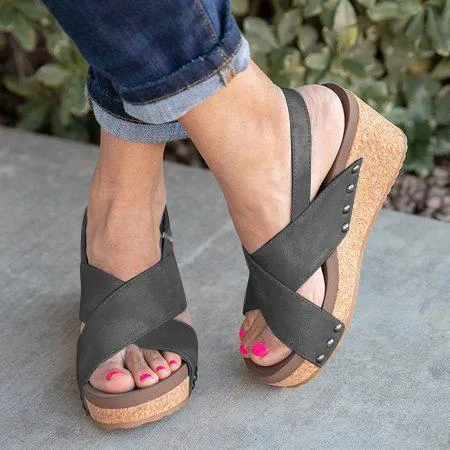Vintage Wedge Sandal Shoes