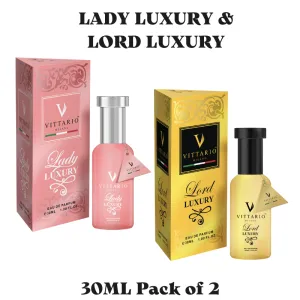 Vittario Milano Lady Luxury & Lord Luxury Eau De Parfum 30ml Each (Pack of 2)