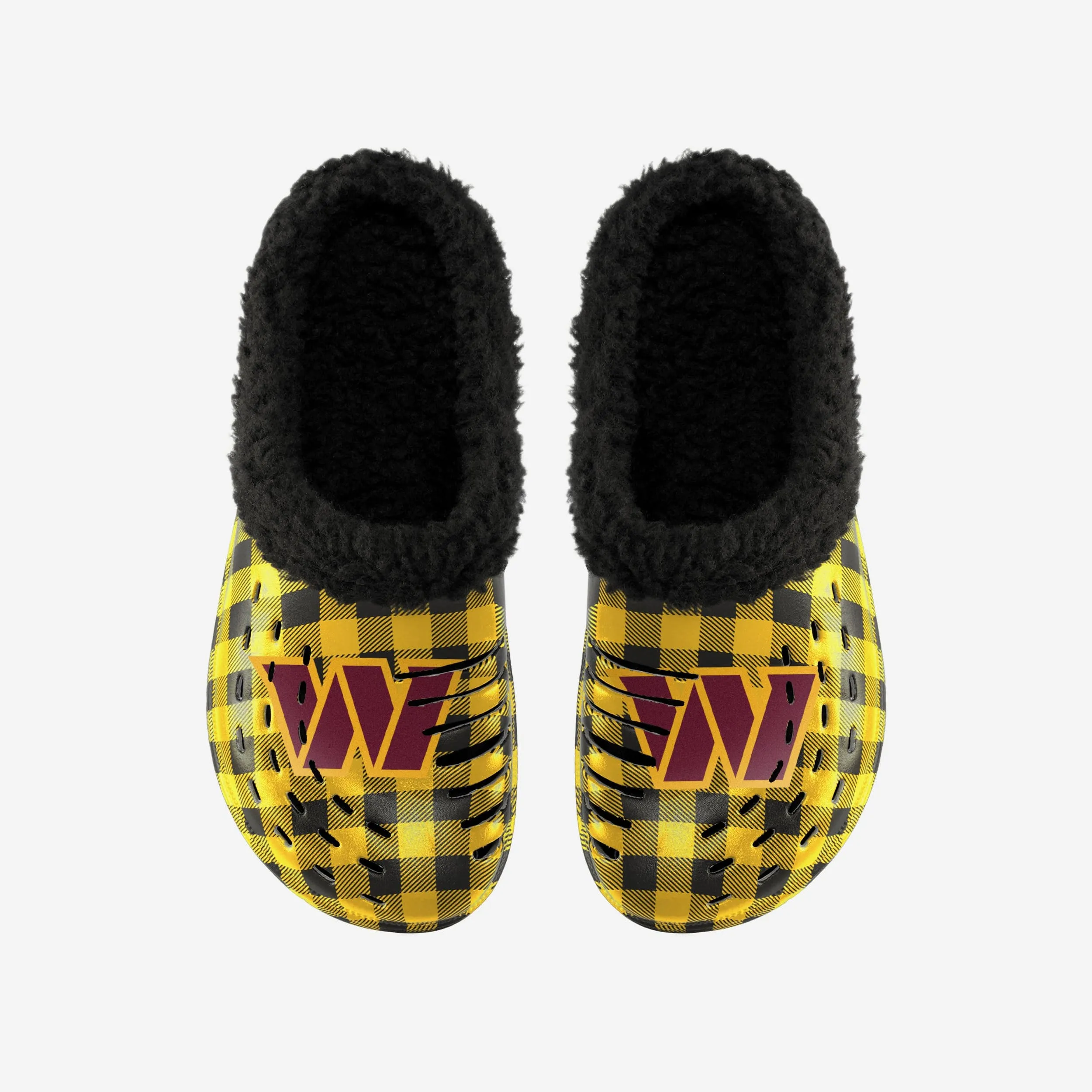 Washington Commanders Sherpa Lined Buffalo Check Clog