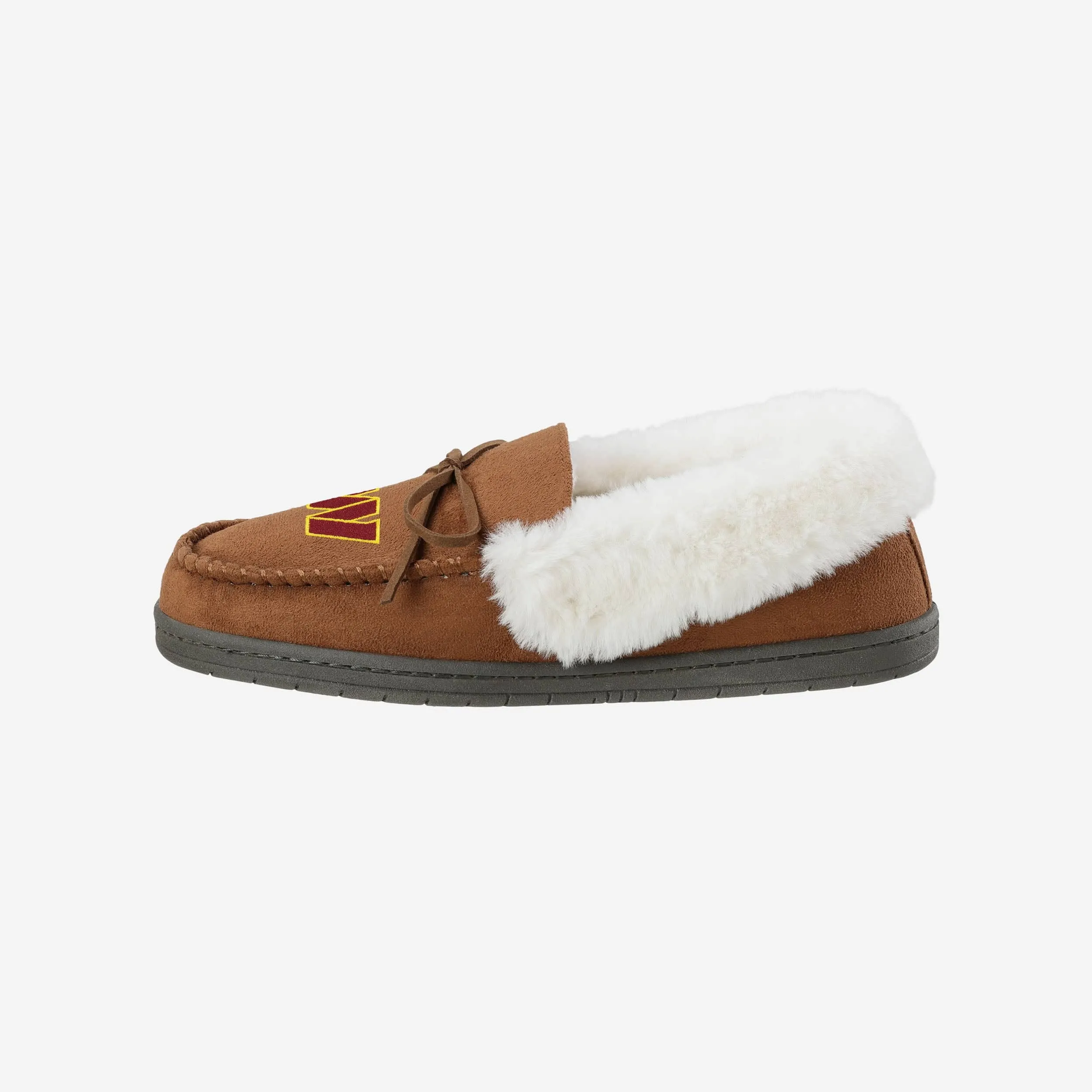 Washington Commanders Womens Tan Moccasin Slipper