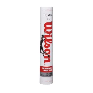 Wilson Team 60 Feather Badminton Shuttlecocks - Tube of 12