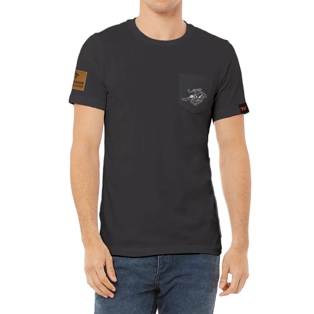 Winchester Legend - Legend Rider Flag - Short Sleeve Pocket T-Shirt - Made in USA