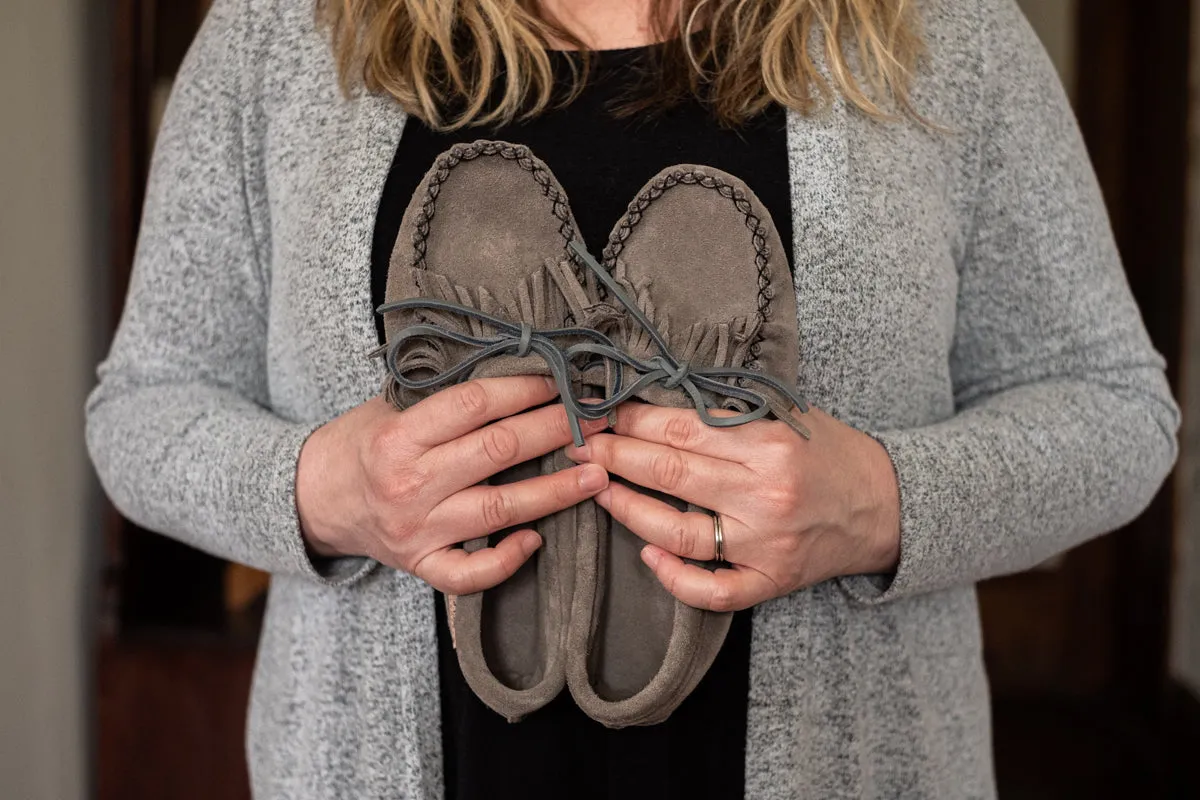 Women's Fringed  Soft Sole Suede Moccasins
