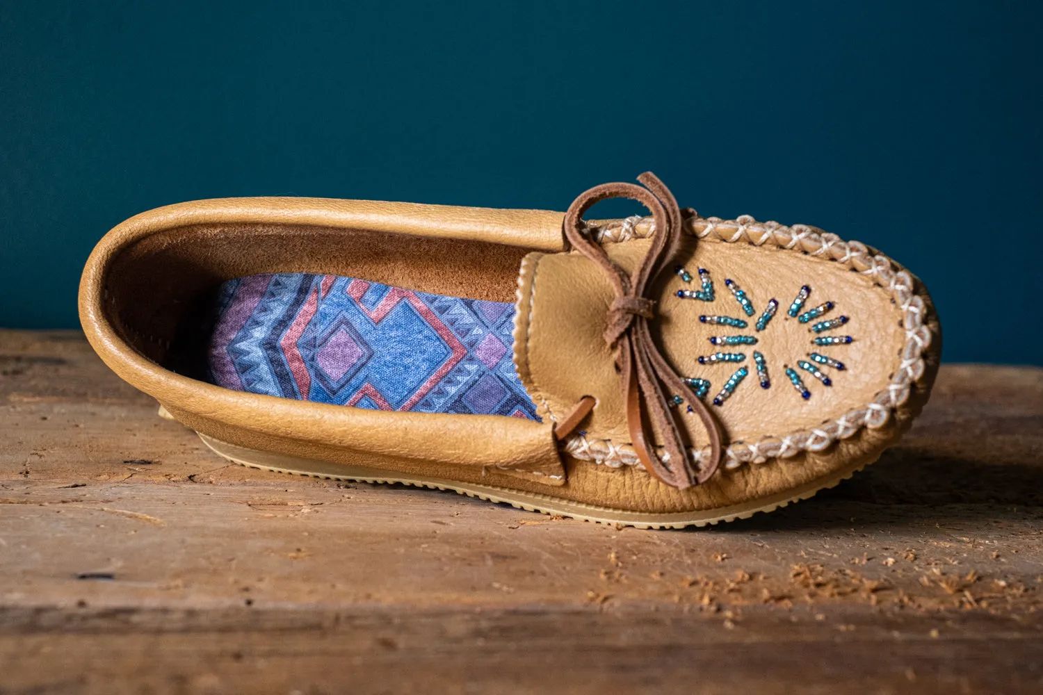 Women's Moose Hide Beaded Moccasin Shoes