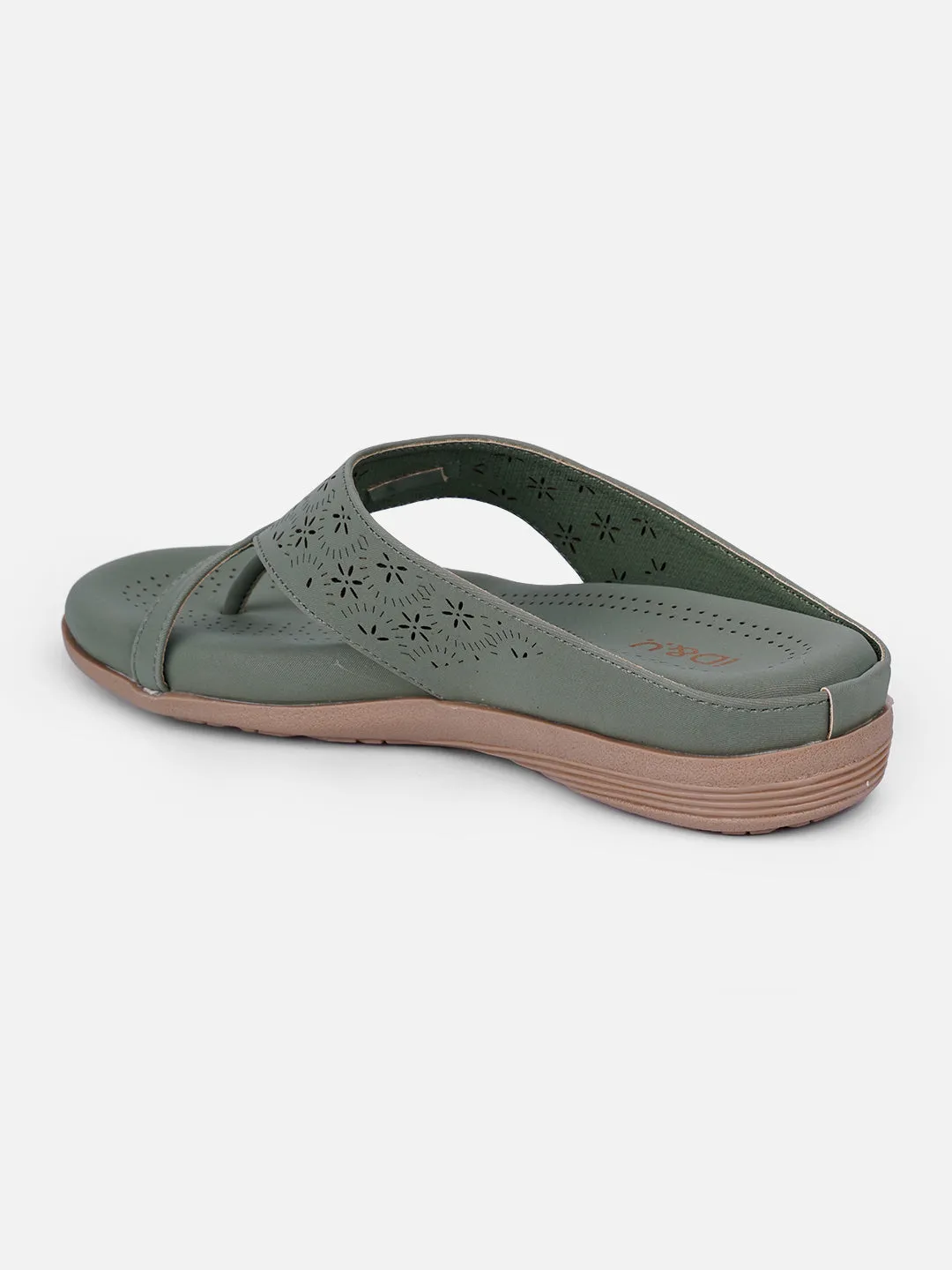 Women's Olive Thong Sandals (IU6009)