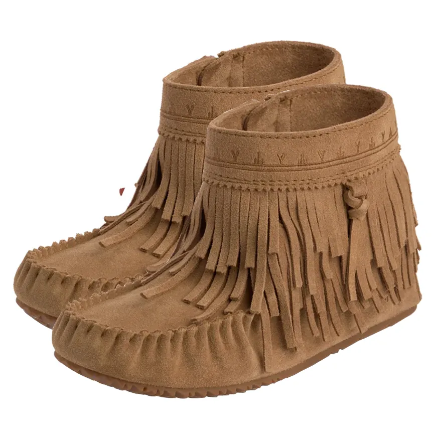 Women's Suede Dancer Ankle Moccasin Boots