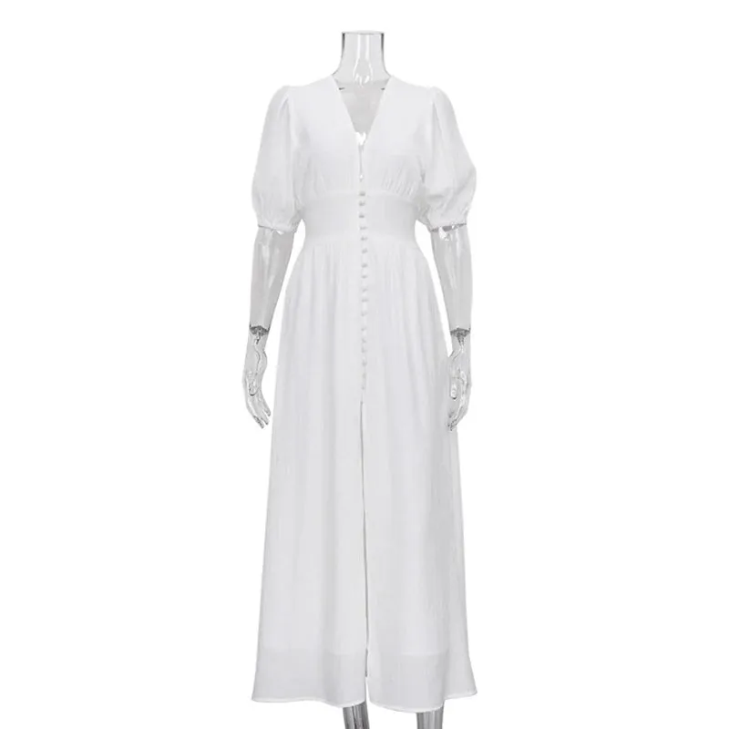 Women’s Summer Deep V-Neck Boho Maxi Dress