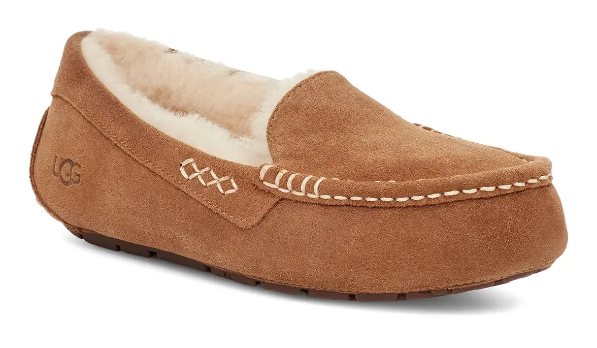 Women's UGG Ansley – Classic Suede Moccasin with Wool Lining