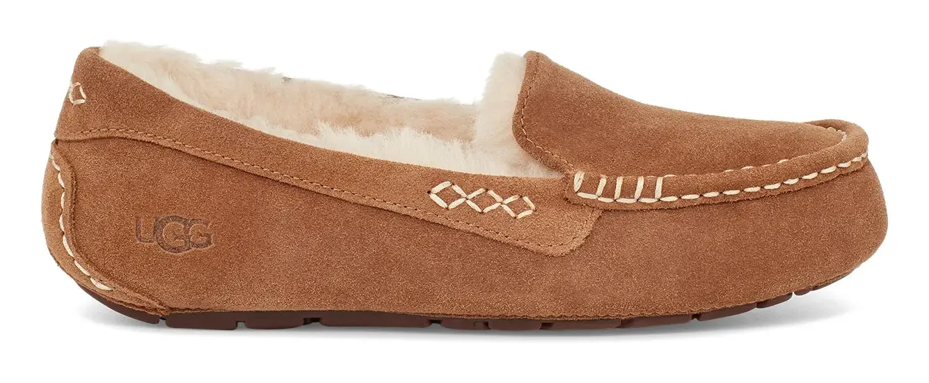 Women's UGG Ansley – Classic Suede Moccasin with Wool Lining
