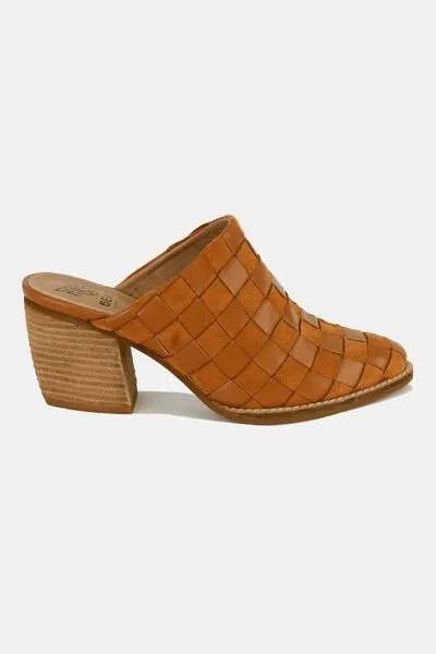 Woven Checkerboard Heels