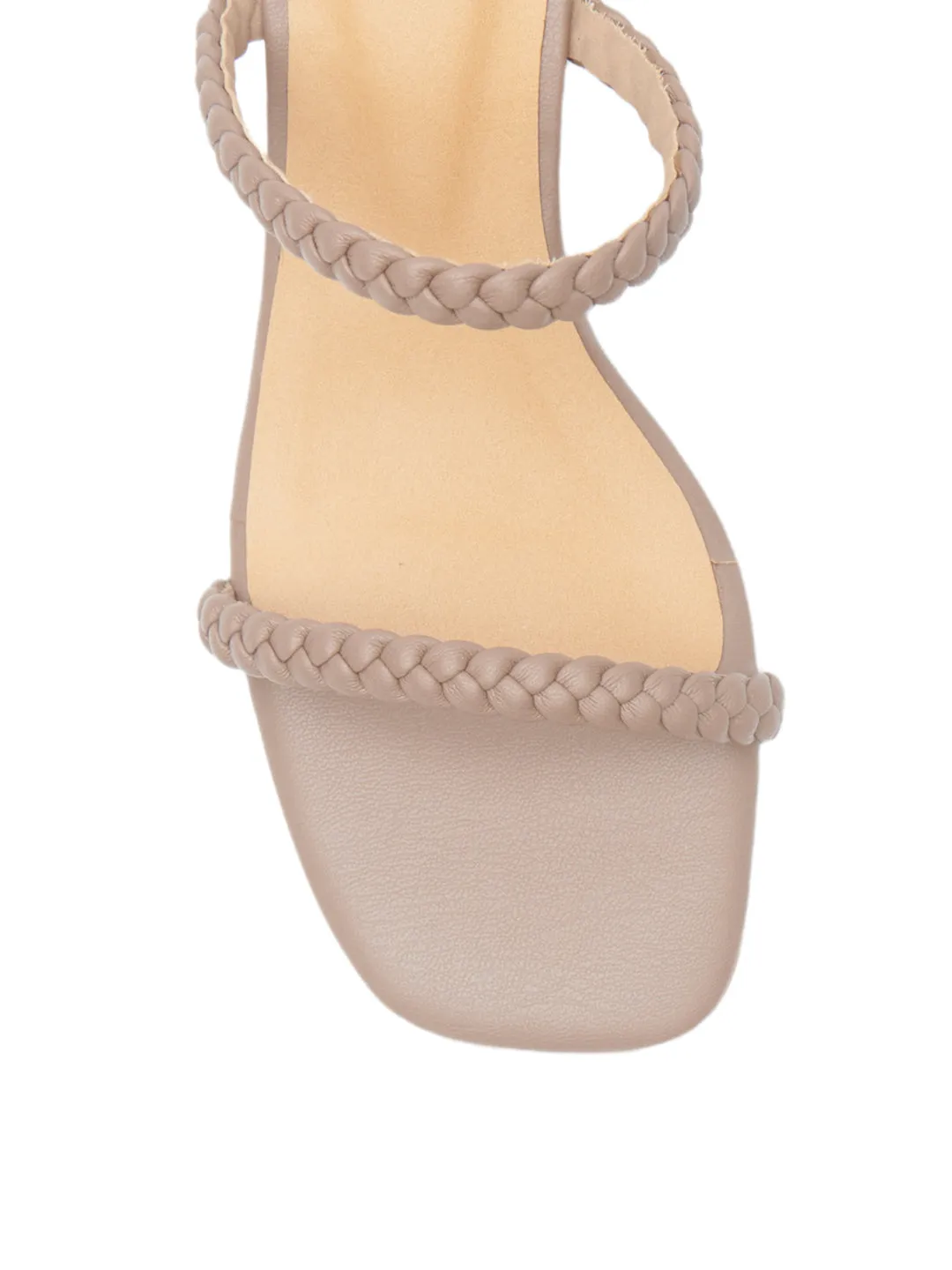 WOVEN DOUBLE STRAP HEELS